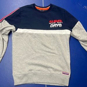 Super dry tri color crew neck